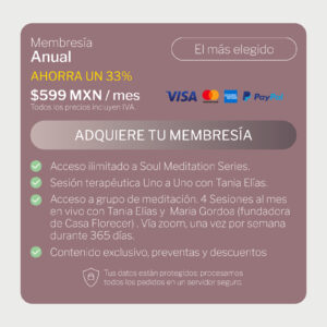 membresía anual meditación florecer